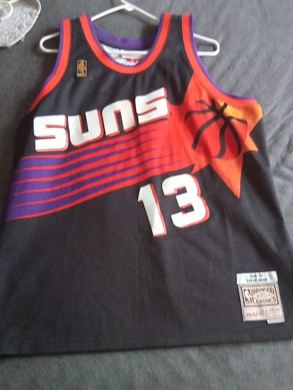 Mitchell & Ness Mens Phoenix Suns #13 Jersey - Black/Orange/Purple